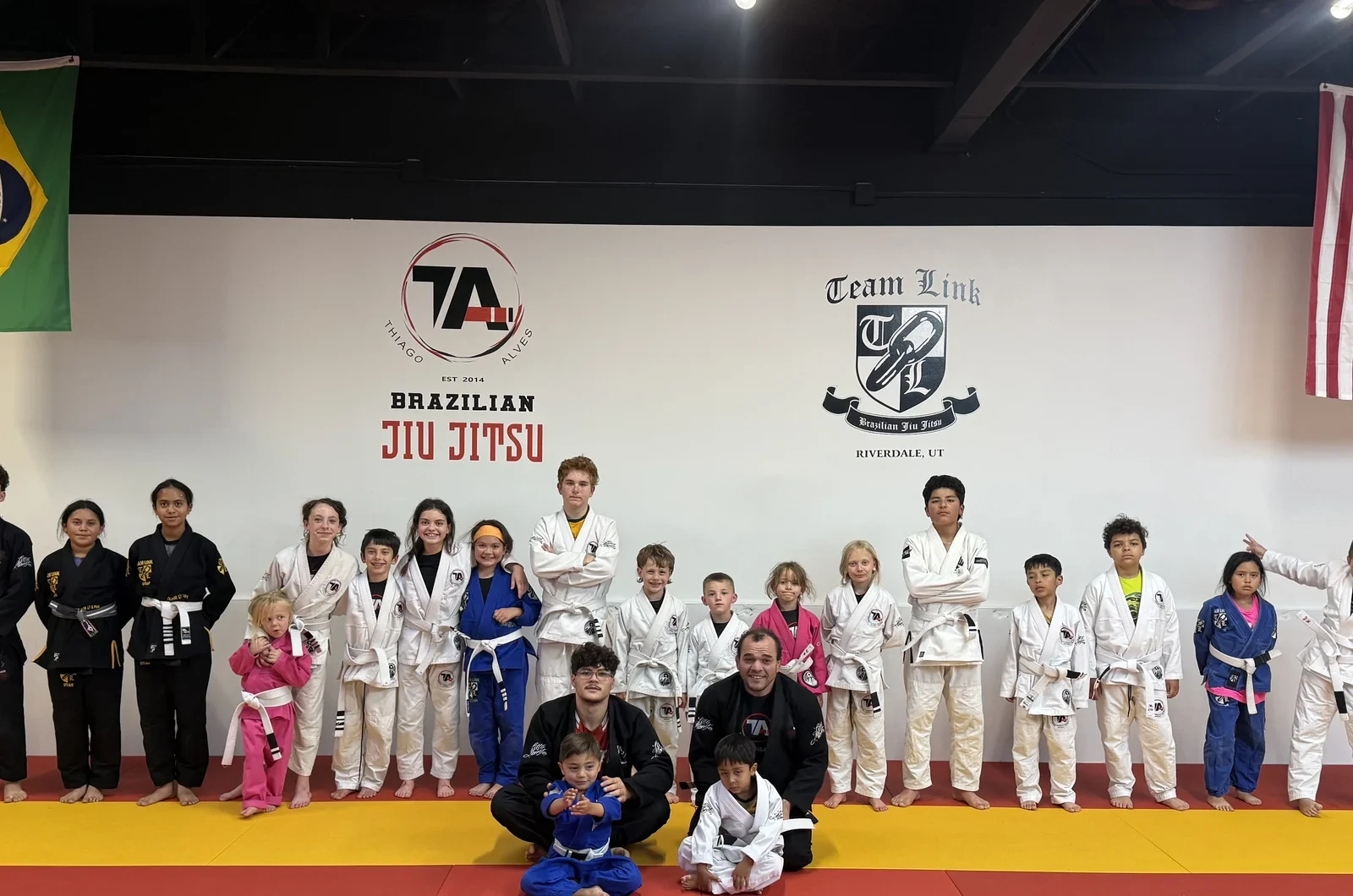 Kids martial arts class at Thiago Alves Brazilian Jiu-Jitsu